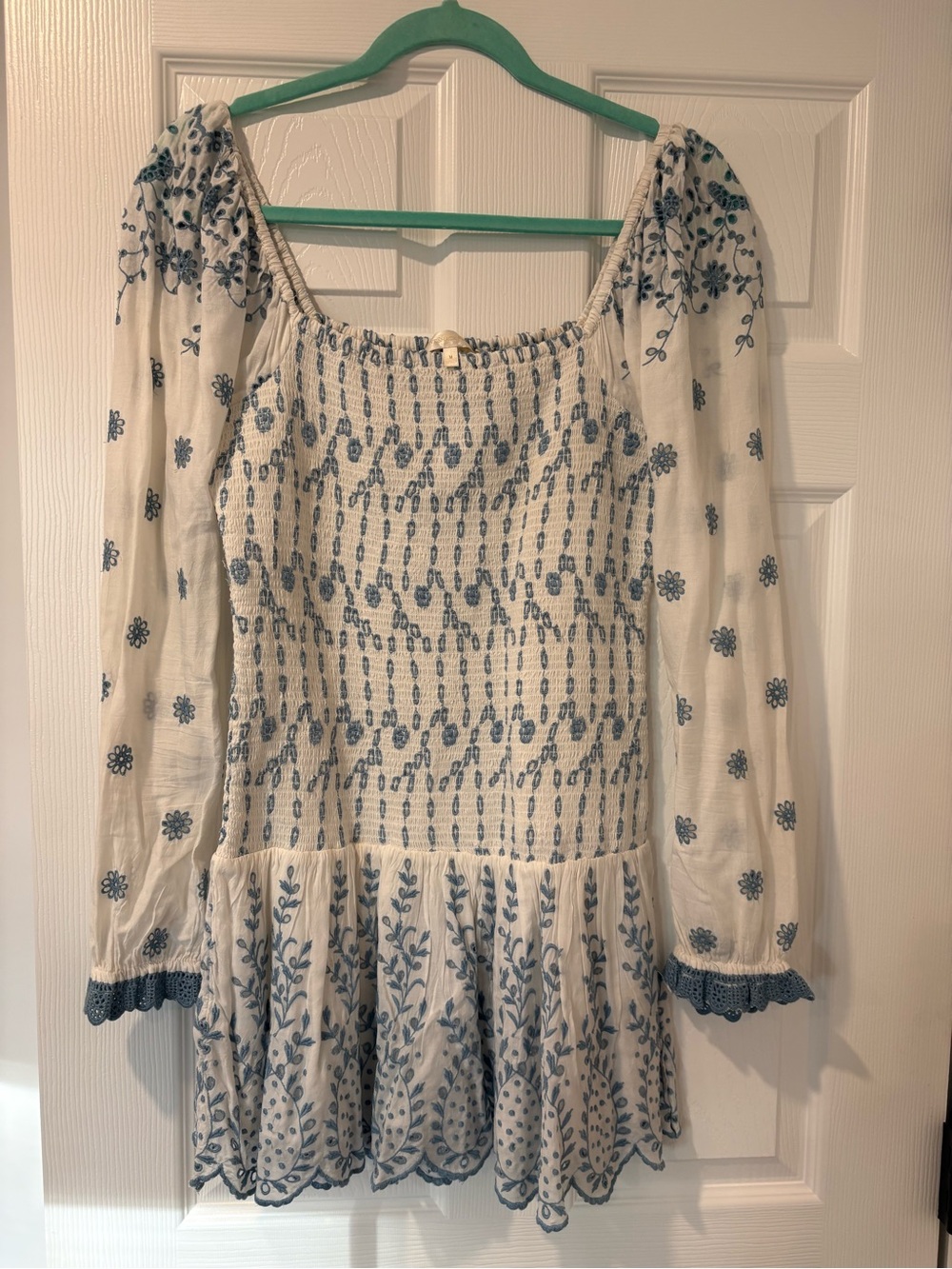 Loveshack Fancy Jayce embroidered mini dress